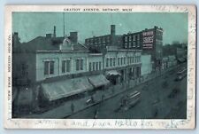 Detroit Michigan Postcard Gratiot Avenue Exterior Store Building c1908 Vintage picture