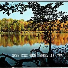 c1960s Dyersville, IA Iowa Greetings from Shaggy Tree Northland Lake PC Vtg A236 picture