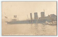 c1906 Launching Of The Hendrick Hudson Steamer Ship Clark RPPC Photo Postcard picture