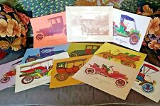 Vintage “A Portfolio Of Antique American Automobile” TEN Artist Rendered Prints picture
