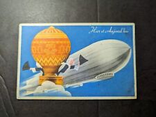 Mint France Zeppelin Balloon Postcard Yesterday and Today Balloons picture