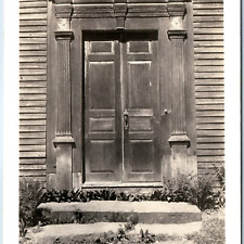 c1930s Deerfield MA RPPC Historian Sheldons Homestead House Door Real Photo A259 picture
