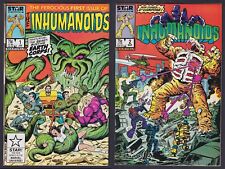 INHUMANOIDS # 1 and 2 Comic 1987 Marvel Star~ D'COMPOSE ~ VINTAGE picture
