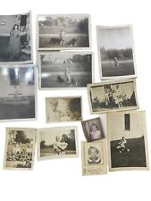 Antique Vintage B&W Sepia Children Dogs Family Estate Photograph Lot picture