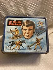 Vtg The Six Million Dollar Man Lunch Box Aladdin Industries 1974 No Thermos Rust picture