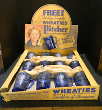 Antique Wheaties Shirley Temple Free Pitcher Store Display w/13 Pitchers #2 1935 picture