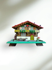 Cuendet Swiss Chalet Wooden Wind-up MUSIC BOX Cottage, Working Vintage See Video picture