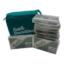 VTG Salem Soundwaves Cassette Case w/ 10 NEW TDK Salem D90 Cassette Blank Tapes picture