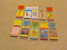 Vintage Pin Up Matchbooks Lot of 10 Different Vintage Matchbook Covers picture