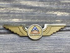 Vintage Delta Airlines Gold Plastic Wings Pin 0.75