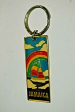 Nice Vintage JAMAICA Sailboat Rainbow Beach Key Chain RARE MINTY  picture