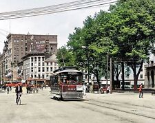 1905 HARTFORD CT. Street Car & City Scene - COLOR TINTED PHOTO  (200-B) picture