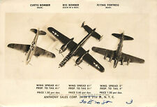 RPPC Postcard Anthony Sales Corp Photo Model Airplane Curtis B25 Flying Fortress picture