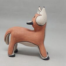 VINTAGE PUEBLO POTTERY WOLF / COYOTE HOWLING, RAGING AT THE MOON   5