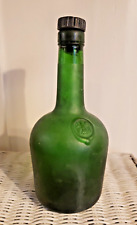 Extra Vieille Courvoisier Cognac Green Glass Bottle France .375 Empty Vintage picture