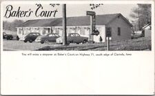 CLARINDA, Iowa Postcard BAKER'S COURT Highway 71 Roadside / Early 1950s Cars picture