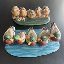 Danbury Mint By ART LAMAY Birds of a Feather Sculpture Collection 2 Pcs. Set picture