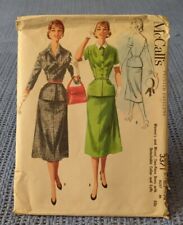 Vintage McCALL's Printed SEWING PATTERN Dated 1955 #3371 ~ TWO-PIECE DRESS picture