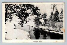 Atlanta MI-Michigan, Scenic Nature View, Winter Water, Vintage Postcard picture