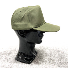 Vintage 1980s USA Army Military Mens Green Olive Hat Cap Size 7 1/8 OG-507 picture