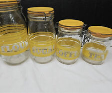 Vintage 1970s Canister Bundle Rare 5 Pieces Old School Cool picture