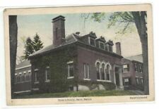  Saco ME Maine Dyer Library Hand Colored Postcard Circa 1910  picture