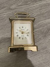  Vintage Linden Brass Glass Office Desk Clock with alarm picture