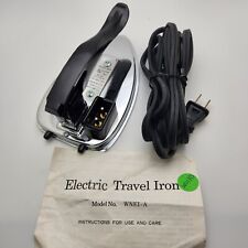 Vintage 1970's Folding Travel Iron Model-WNEI-A Stainless Steel Electric  picture