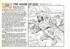 BIBLE STORIES HOUSE OF GOD ORIGINAL COMIC ART PAGE GENESIS 28:10-22 COLOR GUIDE picture