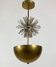 Rare Perforated Brass Mid Century  Chandelier picture