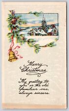 Merry Christmas Greeting Postcard WB Postcard UNP WOB Note picture