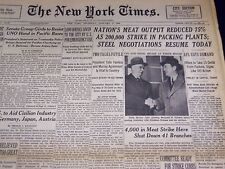 1946 JANUARY 17 NEW YORK TIMES - 200,000 STRIKE IN PACKING PLANTS - NT 3226 picture