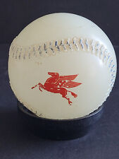 Flying Pegasus  Glass Baseball Coin Bank Vintage Promo Collectible Mobil Gas Oil picture