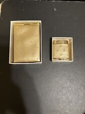 Vintage Princess Gardner Gold Flip Top Cigarette Case w/ Lighter In Boxes picture