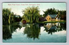 Burlington IA-Iowa, Water Fowl House, Crapo Park, Antique, Vintage Postcard picture
