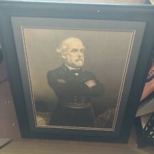 General Robert E Lee 19x23.5 Wood Framed Under Glass Matted Lee Print Rare Pic’s picture