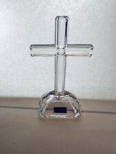 Waterford Crystal Cross Made In Germany With Sticker Excellent Condition 7” picture