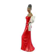 African American Figurines Vogue Lady: Red/White Brand new picture