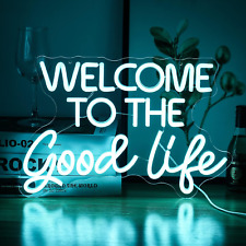 Welcome to the Good Life Neon Sign Letter LED Neon Lights Dimmable USB Powered 1 picture