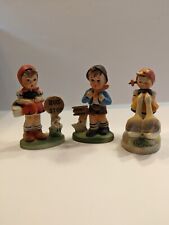 VTG Hong Kong Plastic Figurines Girl Bus Stop Boy Hiking Girl With Geese picture