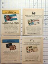 Parker Games Ouija Monopoly Risk Sorry Four Matched Vintage Print Ads 1969 picture