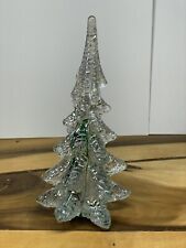 Beautiful Vintage Silvestri Iridescent Art Glass Christmas Tree - 8.5