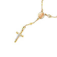 GOLD - 14K Two Tone Gold Rosario Bracelet picture