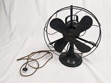 Antique Vintage GE Military Green Oscillating 3 Speed Handle Fan NEEDS NEW CORD picture