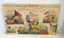 VINTAGE 1930s FONTAINE FOX~TOONERVILLE TOWN CUTOUT for CHILDREN~VASELINE POMADE picture