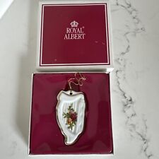 Vintage Royal Albert Old Country Roses Harp Christmas Ornament w/Original Box picture