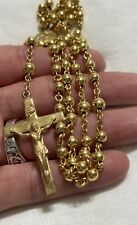 Vintage 1/20 12k gold filled prayer Rosary religious  Signed Creed picture