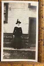 RPPC Woman in Witch/Halloween Costume - No Comps, OOAK, 3.25