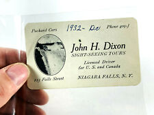 RARE 1930's John Dixon Niagra Falls Tours Photo Business Card NY picture