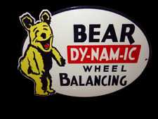 RARE BEAR BALANCING PORCELAIN ENAMEL SIGN 40 INCHES SSP picture